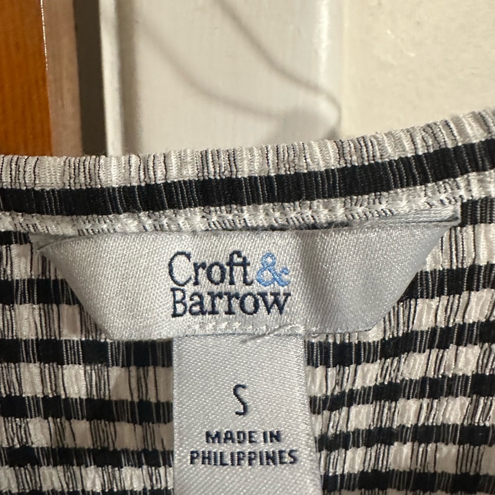 Croft & Barrow Black and White Checkered Skirt